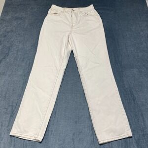 PacSun Eco Dad Jeans Women 28x30 Off White Cotton Stretch High Rise Straight Leg